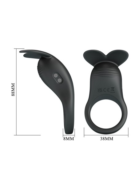 PRETTY LOVE - CARLTON ANILLO PARA PENE CON ESTIMULADOR DE CLÍTORIS Anillos con Vibración