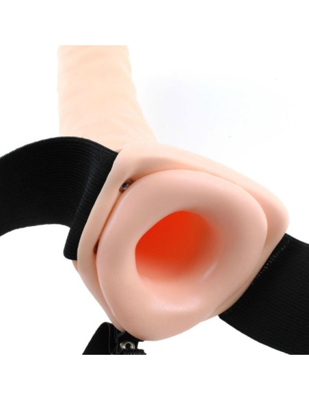 FETISH FANTASY SERIES - ARNÉS VIBRADOR HUECO 19 CM NATURAL Extensor pene con Arnés