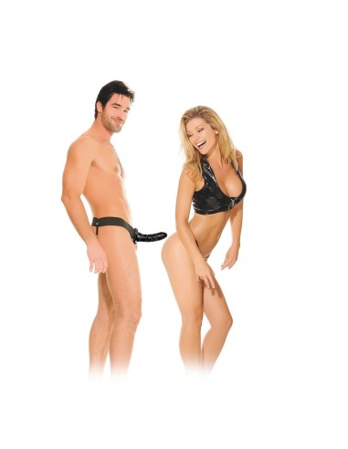 FETISH FANTASY SERIES - ARNÉS HUECO AJUSTABLE NEGRO 15 CM Extensor pene con Arnés