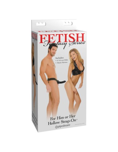 FETISH FANTASY SERIES - ARNÉS HUECO AJUSTABLE NEGRO 15 CM Extensor pene con Arnés