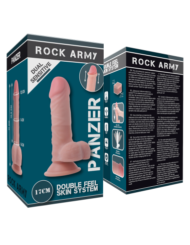 ROCKARMY - DUAL DENSITY PANZER DILDO REALISTA 17 CM -O- 4.46 CM Penes realísticos