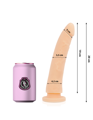 DELTA CLUB - DILDO REALISTA NATURAL SILICONA MEDICA 20 CM -O- 4 CM Penes realísticos