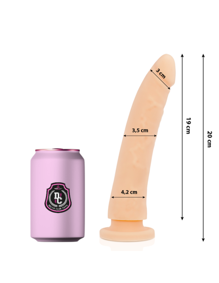 DELTA CLUB - DILDO REALISTA NATURAL SILICONA MEDICA 20 CM -O- 4 CM Penes realísticos