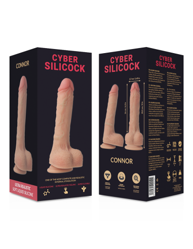 CYBER SILICOCK - CONNOR REALÍSTICO SILICONA LÍQUIDA 20.5 CM -O- 3.7 CM Penes realísticos