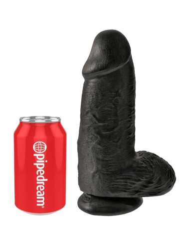 KING COCK - PENE REALÍSTICO CHUBBY 23 CM NEGRO Dildos para Arneses