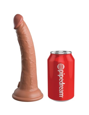KING COCK - ÉLITE DILDO REALÍSTICO SILICONA 17.8 CM CARAMELO Penes realísticos