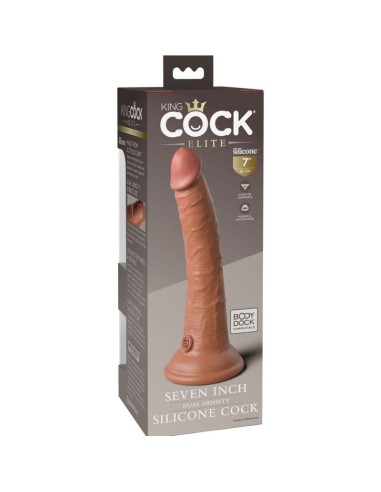 KING COCK - ÉLITE DILDO REALÍSTICO SILICONA 17.8 CM CARAMELO Penes realísticos
