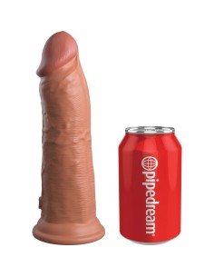 KING COCK - ÉLITE DILDO REALÍSTICO VIBRADOR & SILICONA 20.3 CM CARAMELO