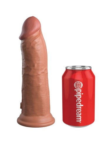 KING COCK - ÉLITE DILDO REALÍSTICO VIBRADOR & SILICONA 20.3 CM CARAMELO Penes realísticos