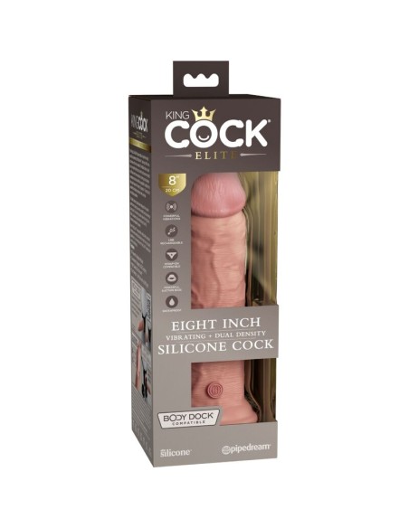 KING COCK - ÉLITE DILDO REALÍSTICO VIBRADOR & SILICONA 20.3 CM Penes realísticos