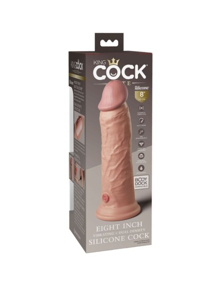 KING COCK - ÉLITE DILDO REALÍSTICO VIBRADOR & SILICONA 20.3 CM Penes realísticos