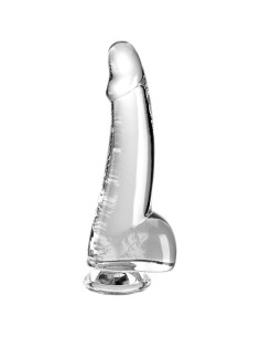KING COCK - CLEAR DILDO CON TESTÍCULOS 15.2 CM TRANSPARENTE