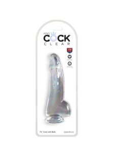 KING COCK - CLEAR DILDO CON TESTÍCULOS 15.2 CM TRANSPARENTE 2