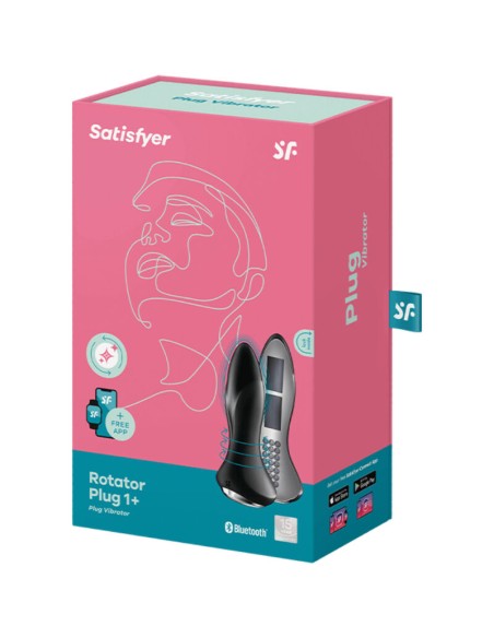 SATISFYER - ROTATOR PLUG 1+ PLUG VIBRADOR APP NEGRO Vibradores con APP