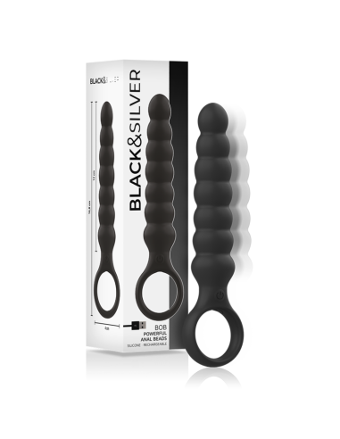 BLACK&SILVER - BOB POTENTE VIBRADOR DILATADOR ANAL SILICONA Vibradores Anales