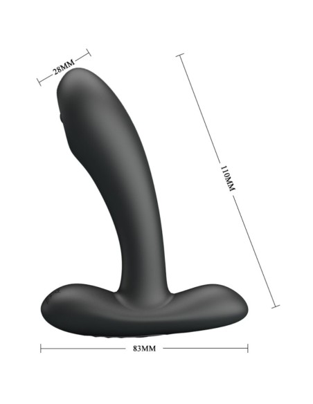 PRETTY LOVE - REMINGTON MASAJEADOR VIBRADOR ANAL Y VAGINAL NEGRO Vibradores Clásicos anales o vaginales