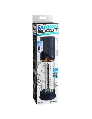 PUMP WORX - BOMBA DE ERECCION MAX BOOST AZUL Bomba Alargadora Pene