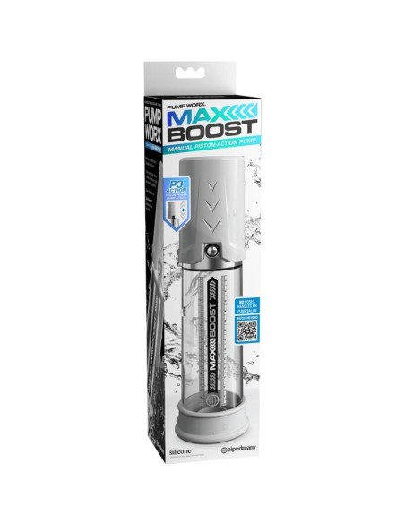 PUMP WORX - BOMBA DE ERECCION MAX BOOST BLANCO Bomba Alargadora Pene