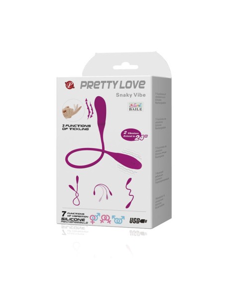 PRETTY LOVE - SMART SNAKY VIBE VIBRADOR 7 V + 3 TICKLING Vibradores HI-TECH