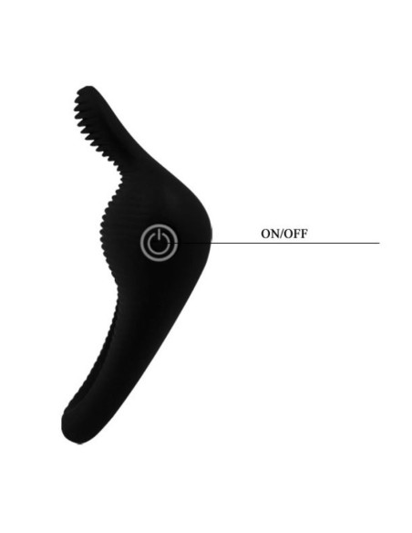 PRETTY LOVE - THIMBLE ANILLO VIBRADOR NEGRO Anillos con Vibración