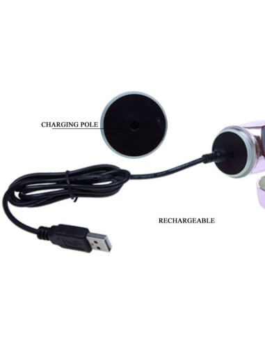 BAILE - VIBRADOR RECARGABLE CON ROTACION Y ESTIMULADOR THROBBING BUTTERF Rotadores y vibradores