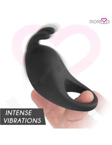 MORESSA - BRAD PREMIUM SILICONE RECARGABLE NEGRO Anillos con Vibración
