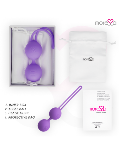 MORESSA - OSIAN THREE ENTRENAMIENTO SUELO PELVICO 85 gr PREMIUM SILICONA LILA Bolas Silicona