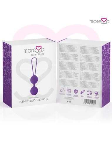MORESSA - OSIAN THREE ENTRENAMIENTO SUELO PELVICO 85 gr PREMIUM SILICONA LILA Bolas Silicona