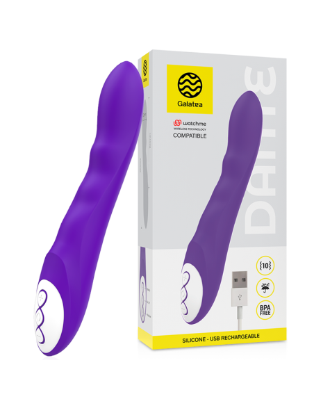 GALATEA - DANTE VIBRADOR LILA + MANDO CONTROL REMOTO WATCHME 