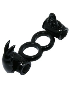ARMONY - MANTA ANILLO VIBRADOR TESTÍCULOS NEGRO Anillos con Vibración