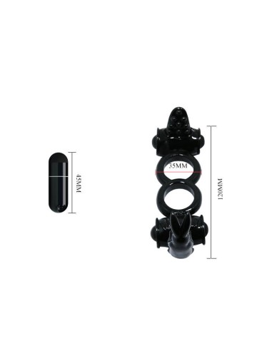 BAILE - SWEET RING ANILLO DOBLE CON RABBIT DOBLE Anillos con Vibración