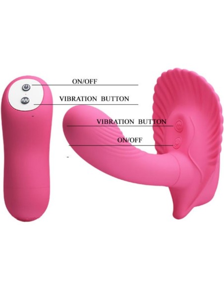 PRETTY LOVE - CONCHA ESTIMULADORA CONTROL REMOTO Vibradores control remoto
