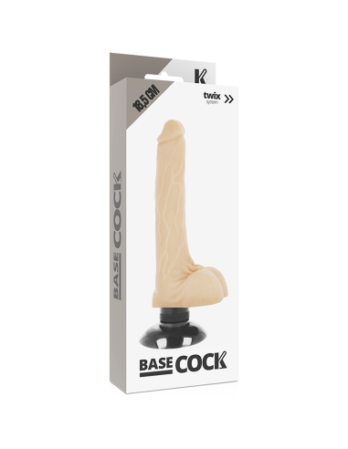 BASECOCK - VIBRADOR REALÍSTICO 2-1 NATURAL 18.5 CM -O- 4 CM Vibradores Realísticos