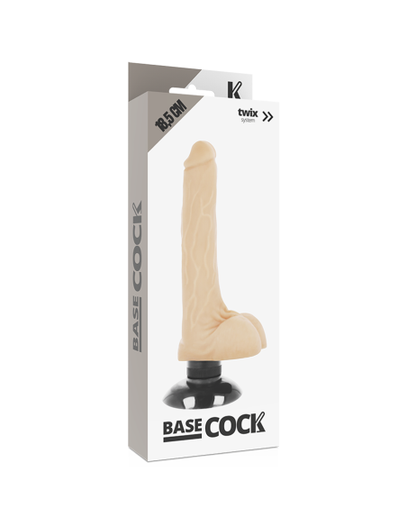 BASECOCK - VIBRADOR REALÍSTICO 2-1 NATURAL 18.5 CM -O- 4 CM Vibradores Realísticos