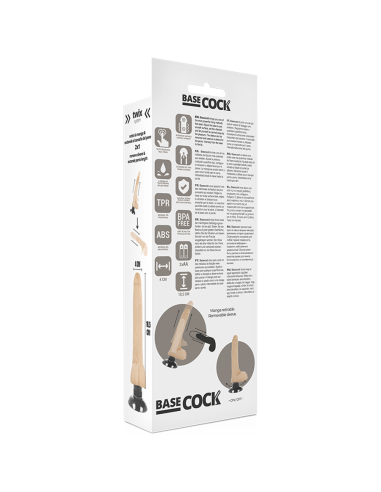 BASECOCK - VIBRADOR REALÍSTICO 2-1 NATURAL 18.5 CM -O- 4 CM Vibradores Realísticos