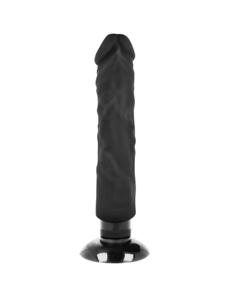 BASECOCK - VIBRADOR REALÍSTICO 2-1 NATURAL NEGRO 20 CM -O- 4 CM Vibradores Realísticos