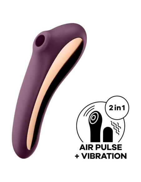 SATISFYER - DUAL KISS ESTIMULADOR CLITORIS PURPURA Succionadores sin vibración