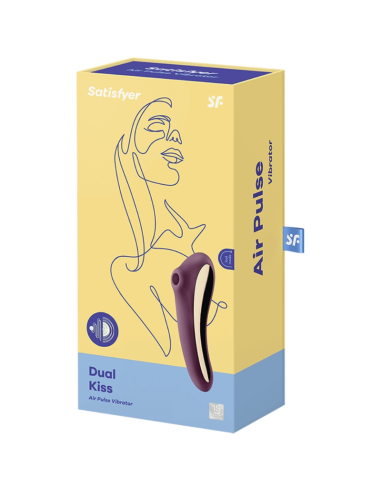 SATISFYER - DUAL KISS ESTIMULADOR CLITORIS PURPURA Succionadores sin vibración