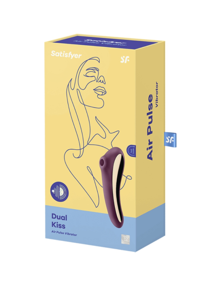 SATISFYER - DUAL KISS ESTIMULADOR CLITORIS PURPURA Succionadores sin vibración
