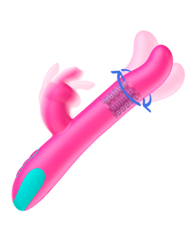 HAPPY LOKY - PLUTO RABBIT VIBRATOR & ROTATOR + MANDO CONTROL REMOTO WATCHME 