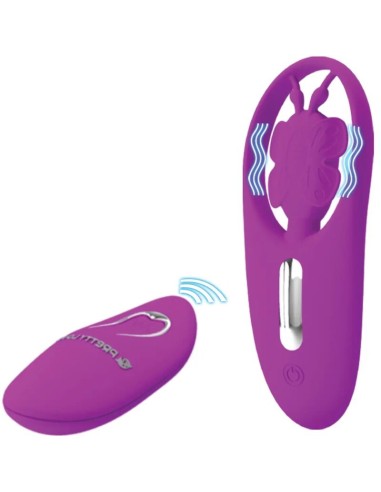 PRETTY LOVE - DANCING BUTTERFLY ESTIMULADOR PARA BRAGUITA CON CONTROL REMOTO LILA Vibradores control remoto