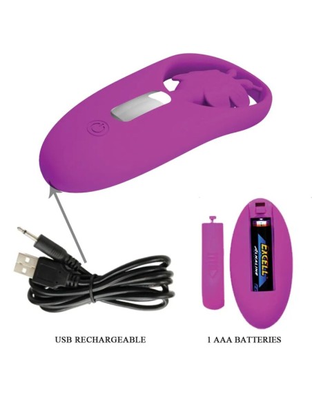 PRETTY LOVE - DANCING BUTTERFLY ESTIMULADOR PARA BRAGUITA CON CONTROL REMOTO LILA Vibradores control remoto