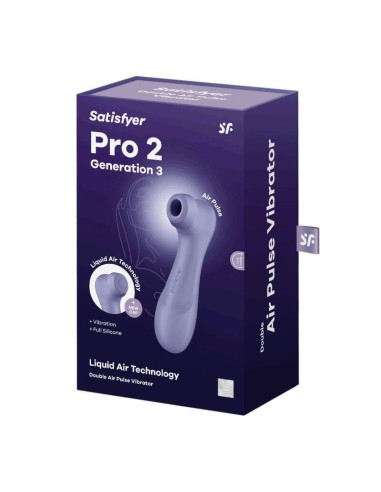 SATISFYER - PRO 2 GENERACIÓN 3 LIQUID AIR TECHNOLOGY LILA Succionadores sin vibración