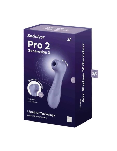 SATISFYER - PRO 2 GENERACIÓN 3 LIQUID AIR TECHNOLOGY LILA Succionadores sin vibración