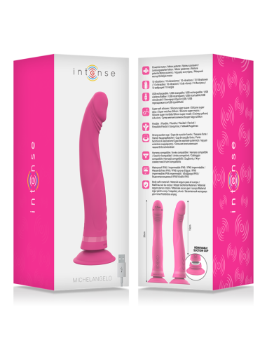 INTENSE - MICHELANGELO DILDO VIBRADOR SILICONA ROSA Rotadores y vibradores