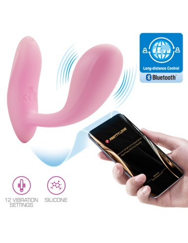 PRETTY LOVE - BAIRD G-SPOT 12 VIBRACIONES RECARGABLE ROSA APP Vibradores con APP