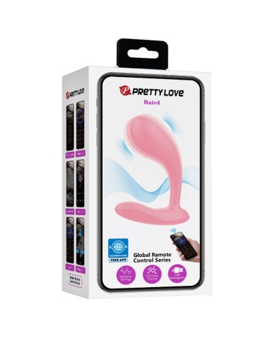 PRETTY LOVE - BAIRD G-SPOT 12 VIBRACIONES RECARGABLE ROSA APP Vibradores con APP