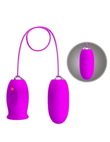 PRETTY LOVE - DAISY HUEVO DUAL VIBRADOR RECARGABLE MORADO Huevos vibradores