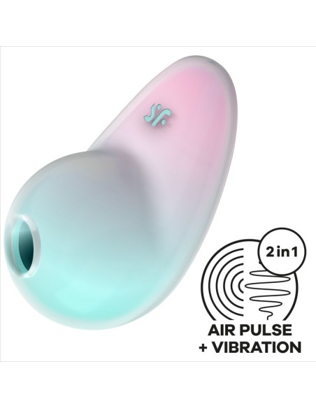 SATISFYER - PIXIE DUST AZUL ESTIMULADOR AIR PLUSE Succionadores sin vibración