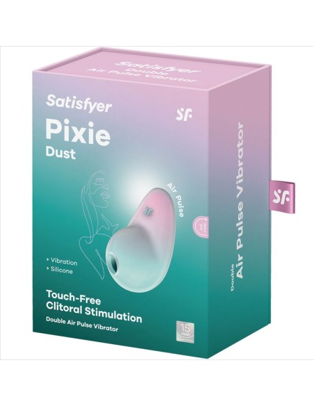 SATISFYER - PIXIE DUST AZUL ESTIMULADOR AIR PLUSE Succionadores sin vibración